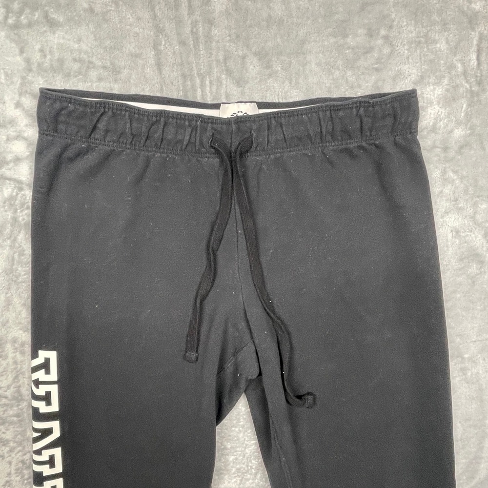 PINK Victoria's Secret Joggers Women Small Black Graphic Logo Sweatpants S - Picture 3 of 9